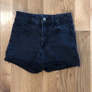 American Eagle Black Super Stretch Denim Shorts